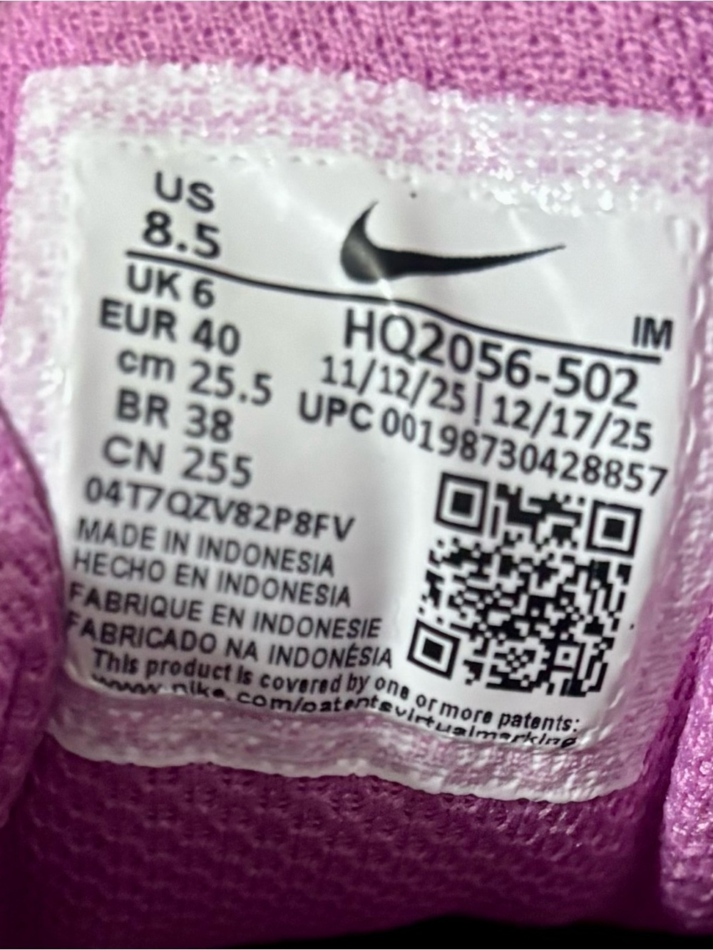 Nike Air Max Moto 2K Purple & Black 8.5 - Picture 9 of 10